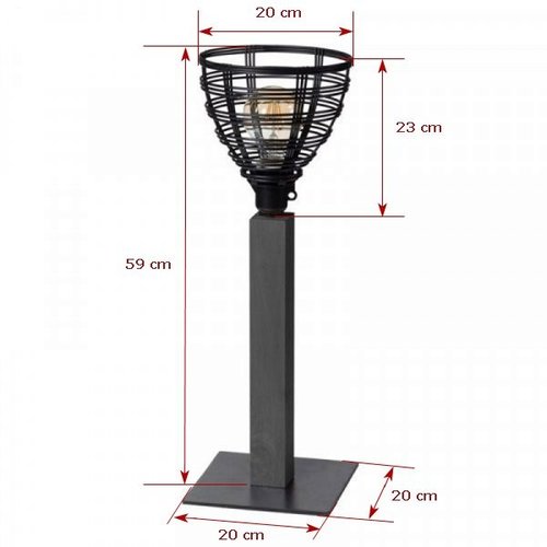 Tafellamp Molfetta Lusso draadlamp grey