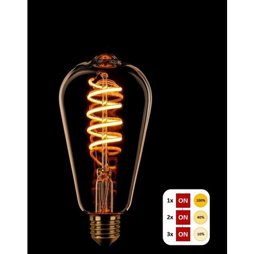 ETH Lichtbron LED Kooldraad Spiraal Edison ST64 SceneSwitch Amber