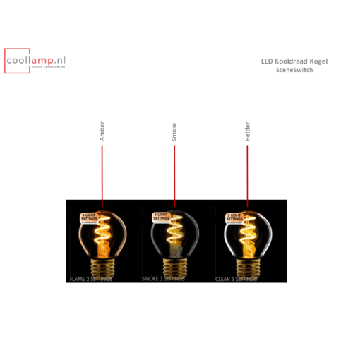 ETH Lichtbron LED Kooldraad Spiraal Kogel SceneSwitch Helder