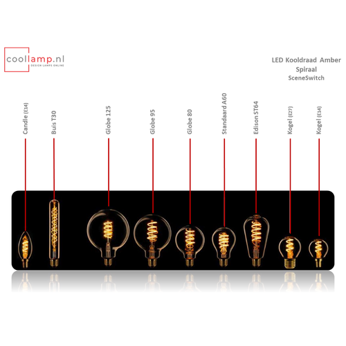 ETH Lichtbron LED Kooldraad Spiraal Standaard 60 SceneSwitch Amber