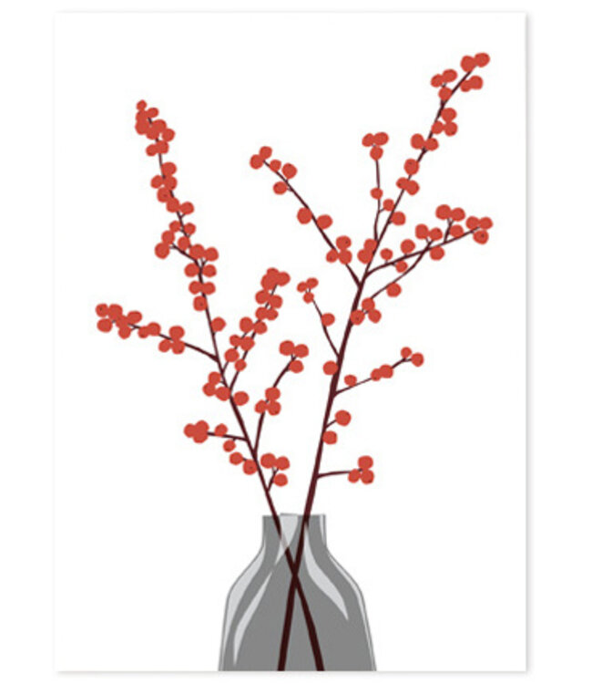 Vierundfünfzig Illustration Winterbeere