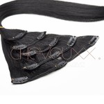 Cheveuxx Clip-in haar extension zwart -  50 cm