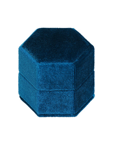 Velvet ring box blauw