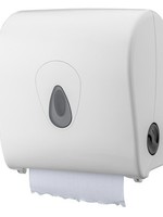 PlastiQline Handduk roll dispenser plast vit mini