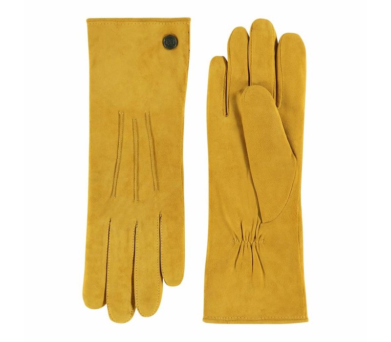 Wildleder Damenhandschuhe mit drei Aufnähte Modell Boretto