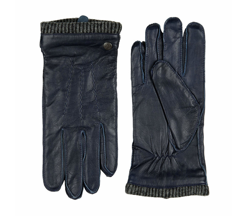 Leather men's glove with woolen cuff model Thornbury