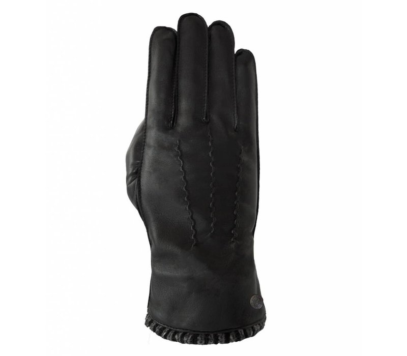 Leather men's glove with woolen cuff model Thornbury