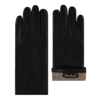 Leather ladies gloves with wool lining model Dover