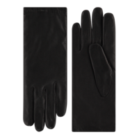 Leather ladies gloves with wool lining model Dover
