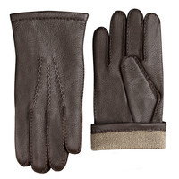 Exclusive men's gloves made of Elk leather model Bedale