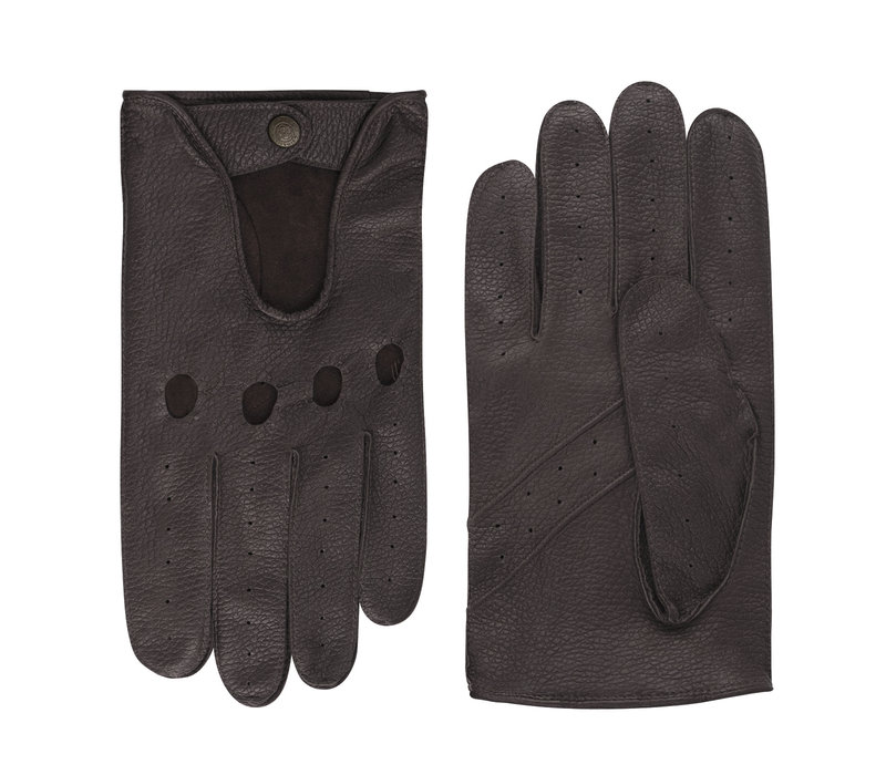 Leather men's driving gloves model Durham