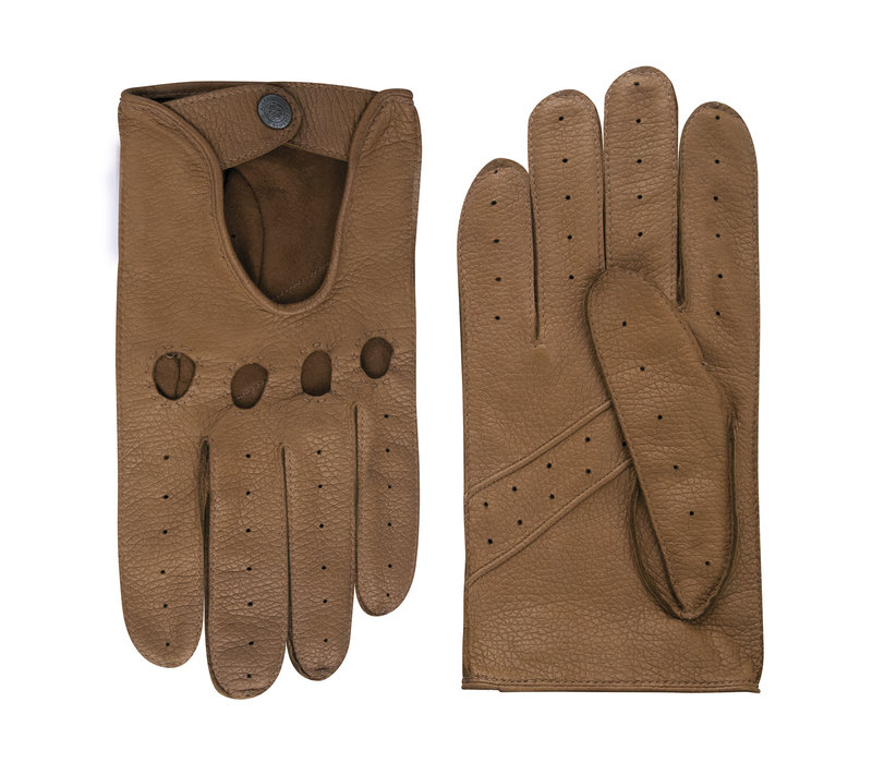 Leather men's driving gloves model Durham