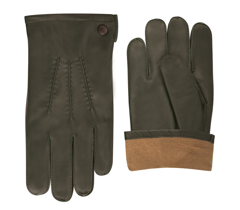 Classic leather men's gloves model Dudley