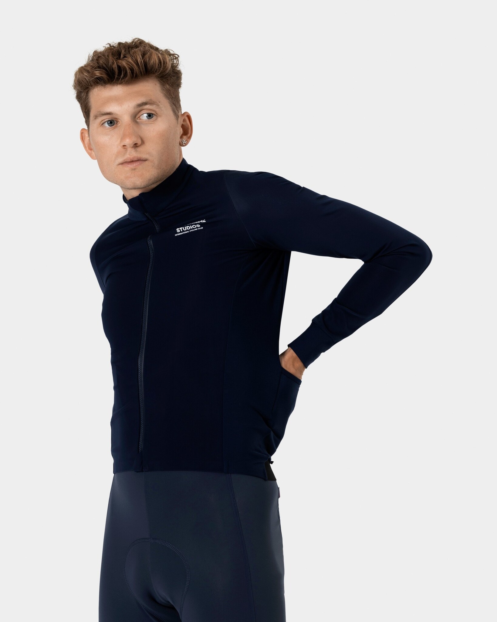 Pas Normal Studios Mechanism Thermal Long Sleeve Jersey - Navy