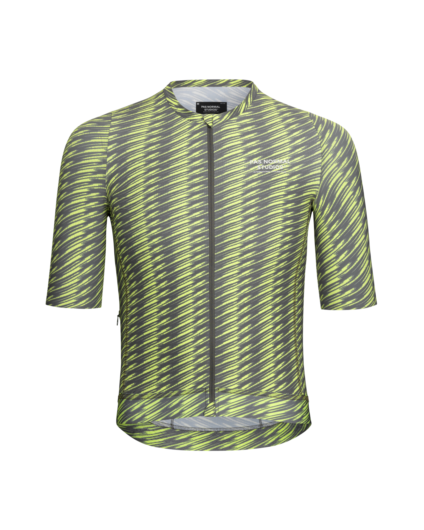 Pas Normal Studios Solitude Jersey - Dark Moss/Lime Green