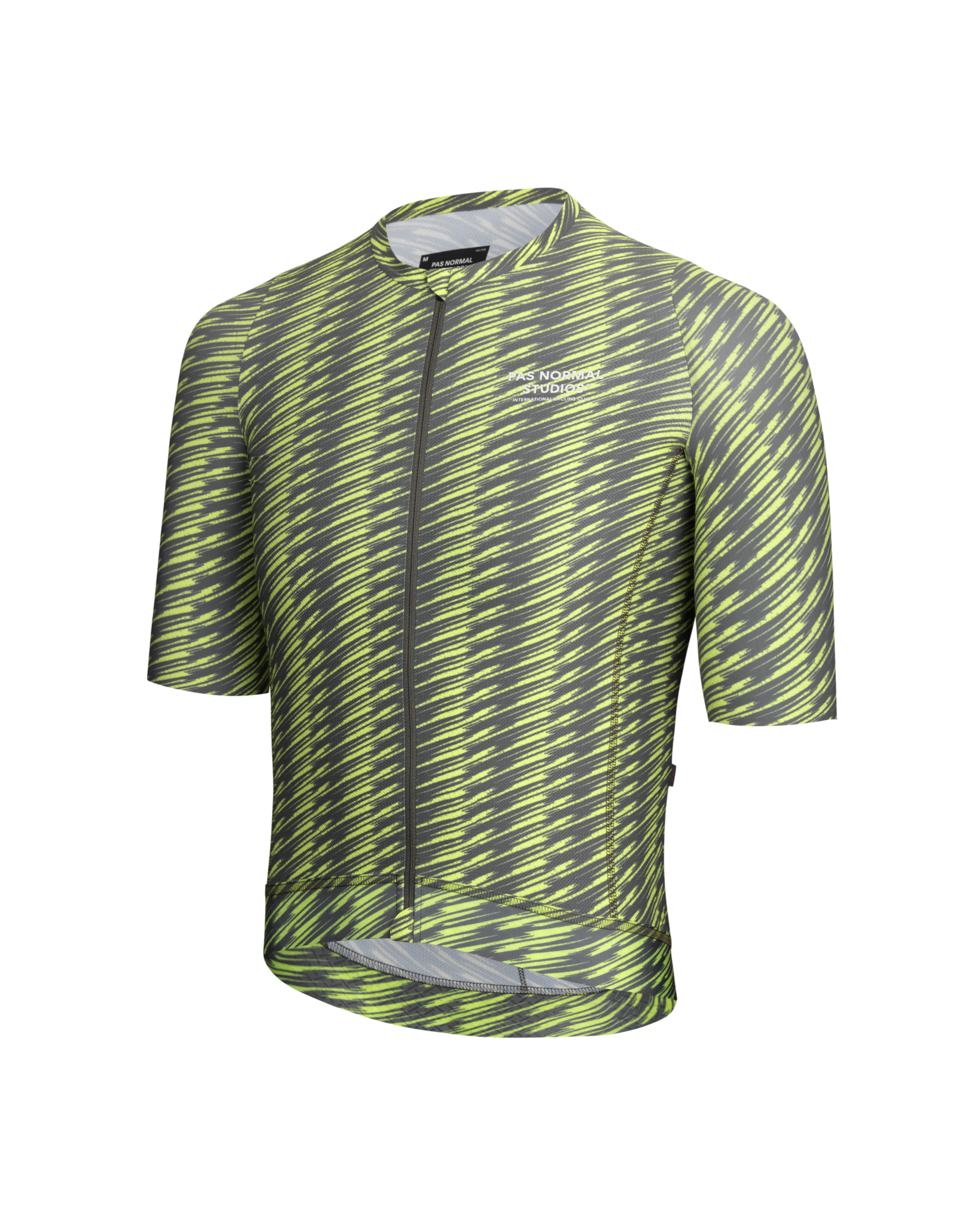 Pas Normal Studios Solitude Jersey - Dark Moss/Lime Green