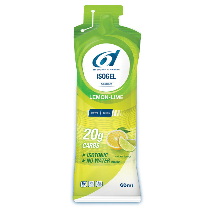 6D Sports Nutrition Isogel - Lemon Lime 6 x 60ml