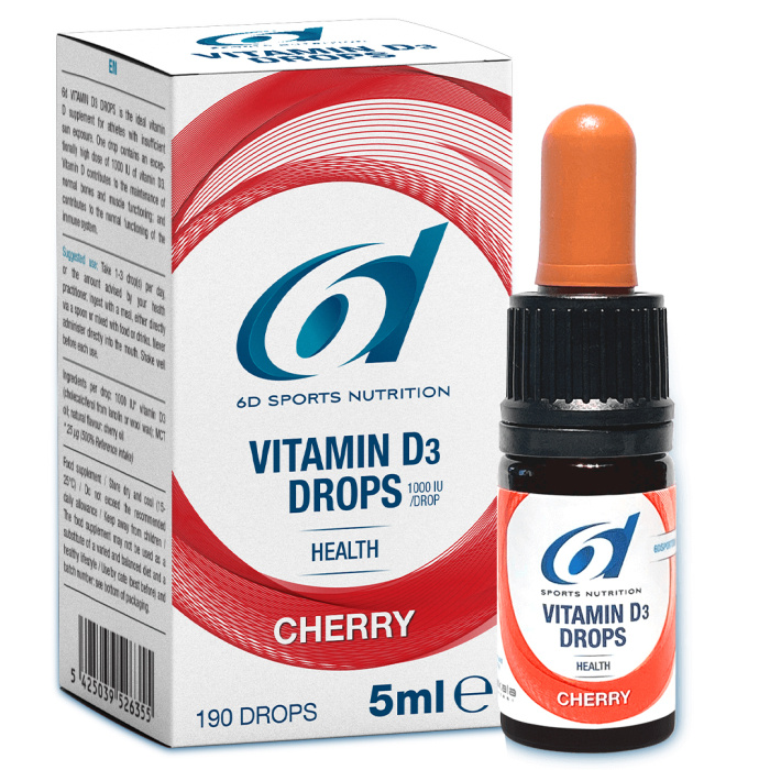 6D Sports Nutrition Vitamin D3 Drops Cherry 5ml