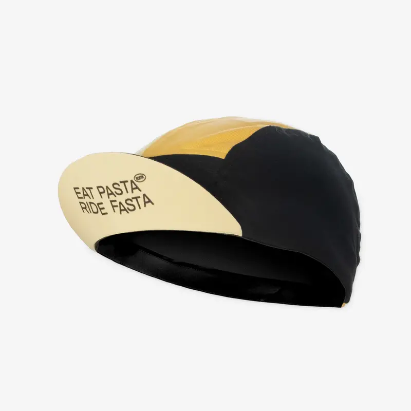 Bonk Pasta Cycling Cap - Black/Beige/Brown