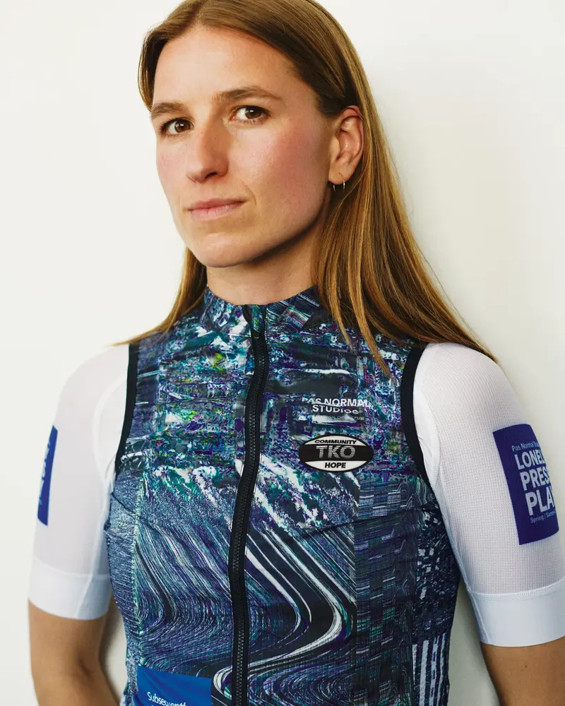 Pas Normal Studios Women's T.K.O. Mechanism Stow Away Gilet - Human Error Blue