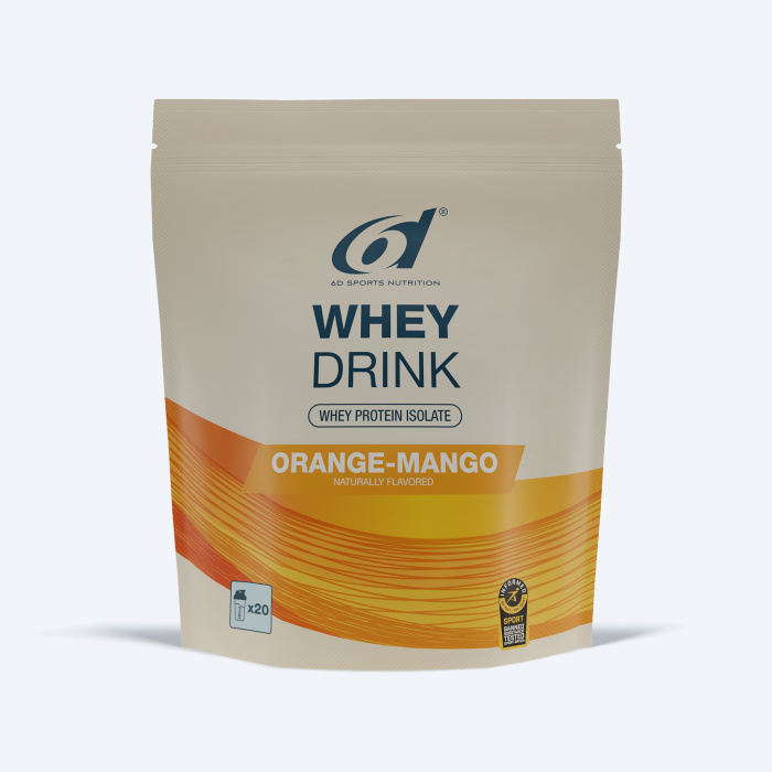6D Sports Nutrition Whey Drink - Orange Mango 480g