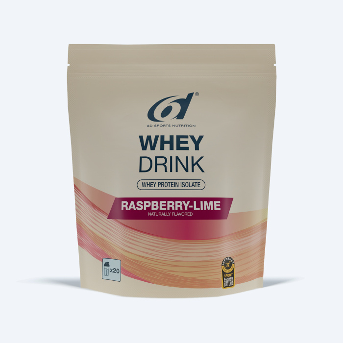 6D Sports Nutrition Whey Drink - Raspberry Lime 480g