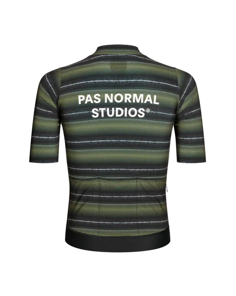 Pas Normal Studios Essential Jersey - Light Olive Stripe