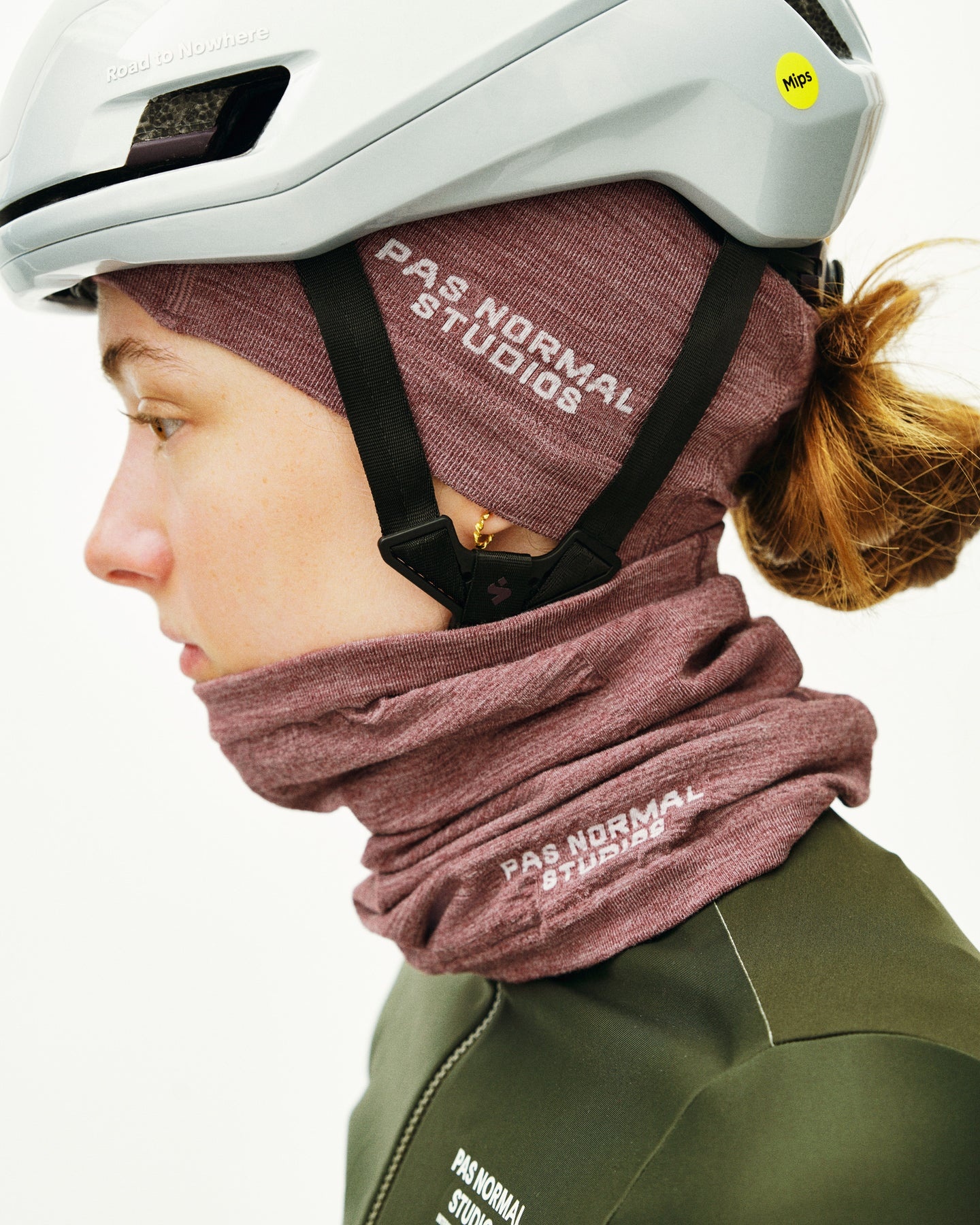 Pas Normal Studios Logo Merino Knit Beanie - Maroon