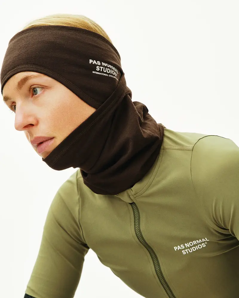 Pas Normal Studios Logo Merino Headband - Light Brown