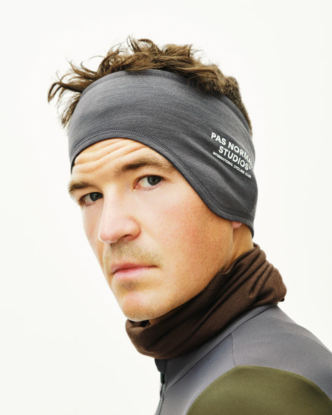 Pas Normal Studios Logo Merino Headband - Steel