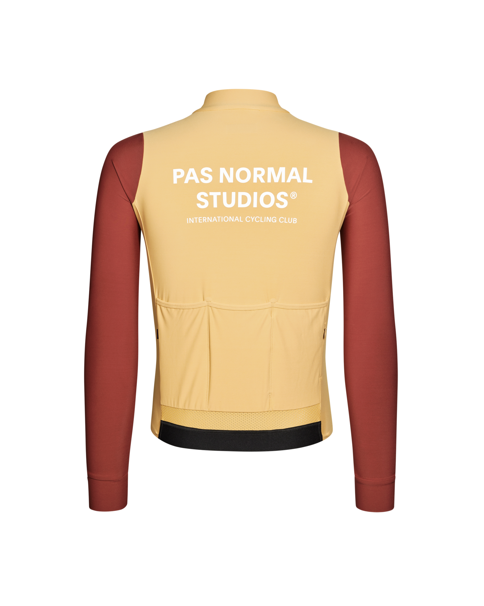 Pas Normal Studios Mechanism Long Sleeve Jersey - Camel / Maroon