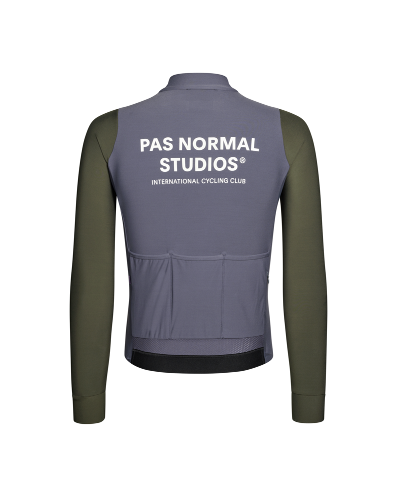 Pas Normal Studios Mechanism Long Sleeve Jersey - Steel / Dark Olive