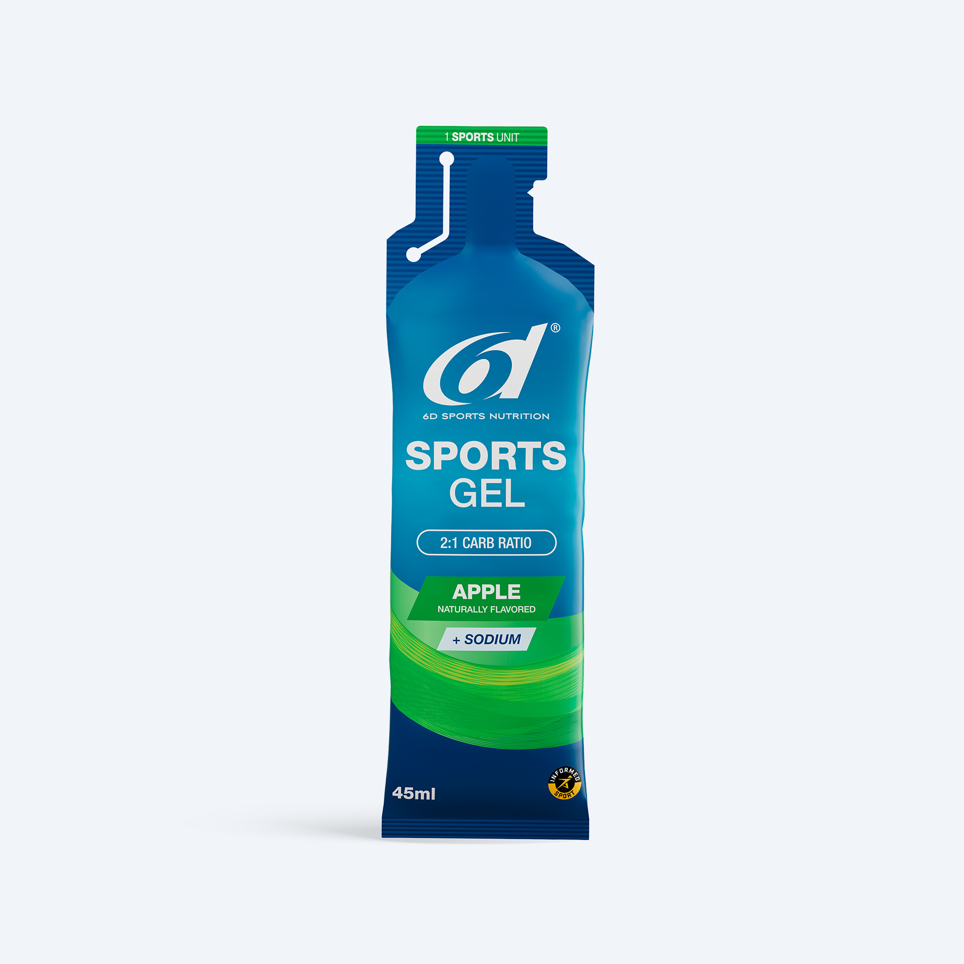 6D Sports Nutrition Sports Gel - Apple 6 x 45ml