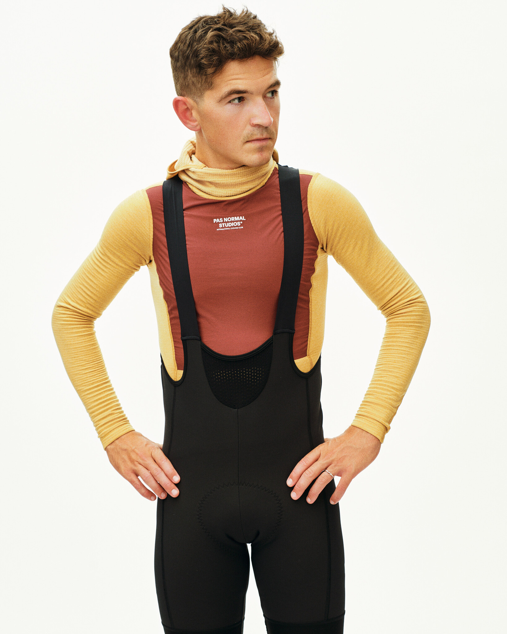 Pas Normal Studios Thermal Hooded Windproof Baselayer - Camel