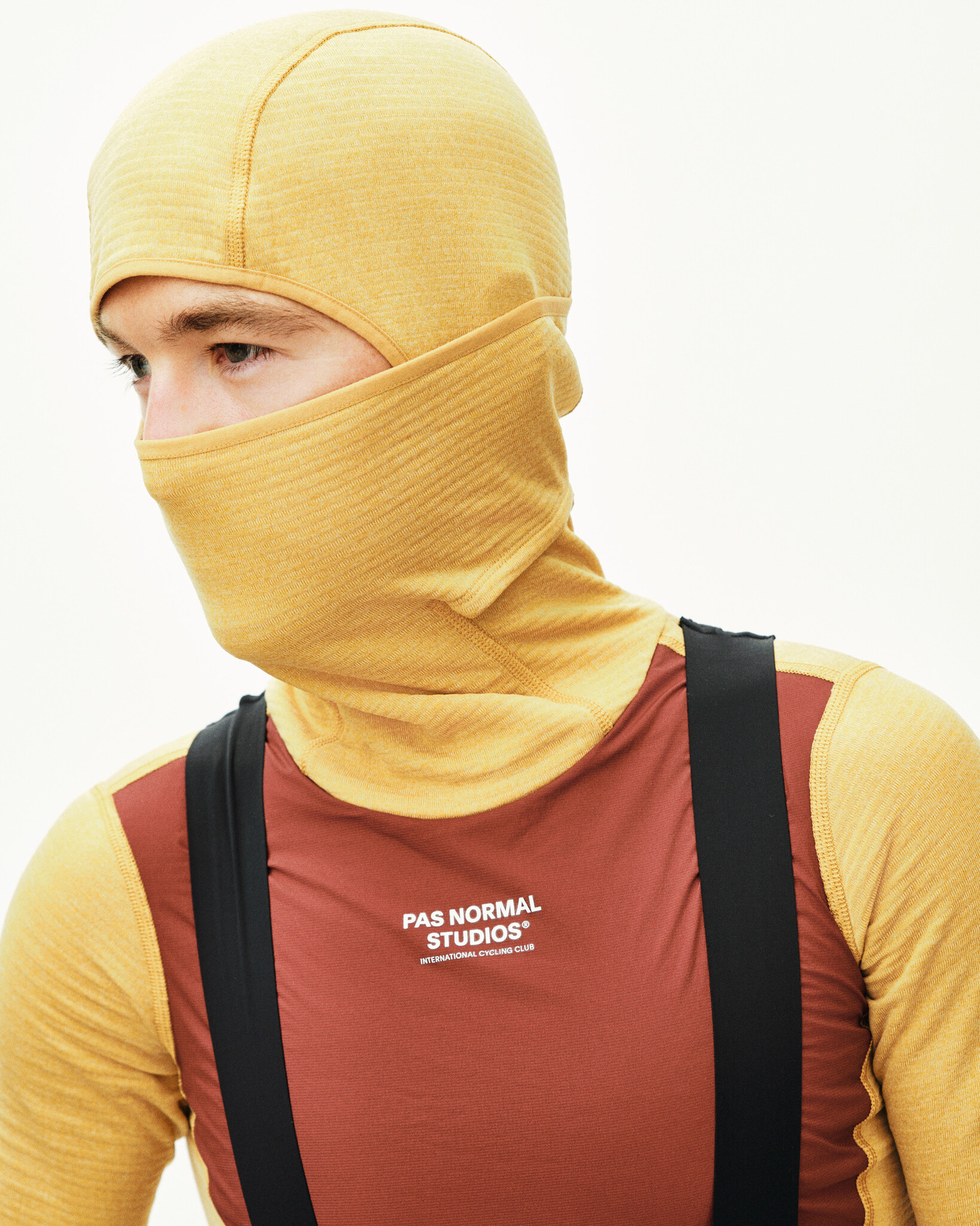 Pas Normal Studios Thermal Hooded Windproof Baselayer - Camel