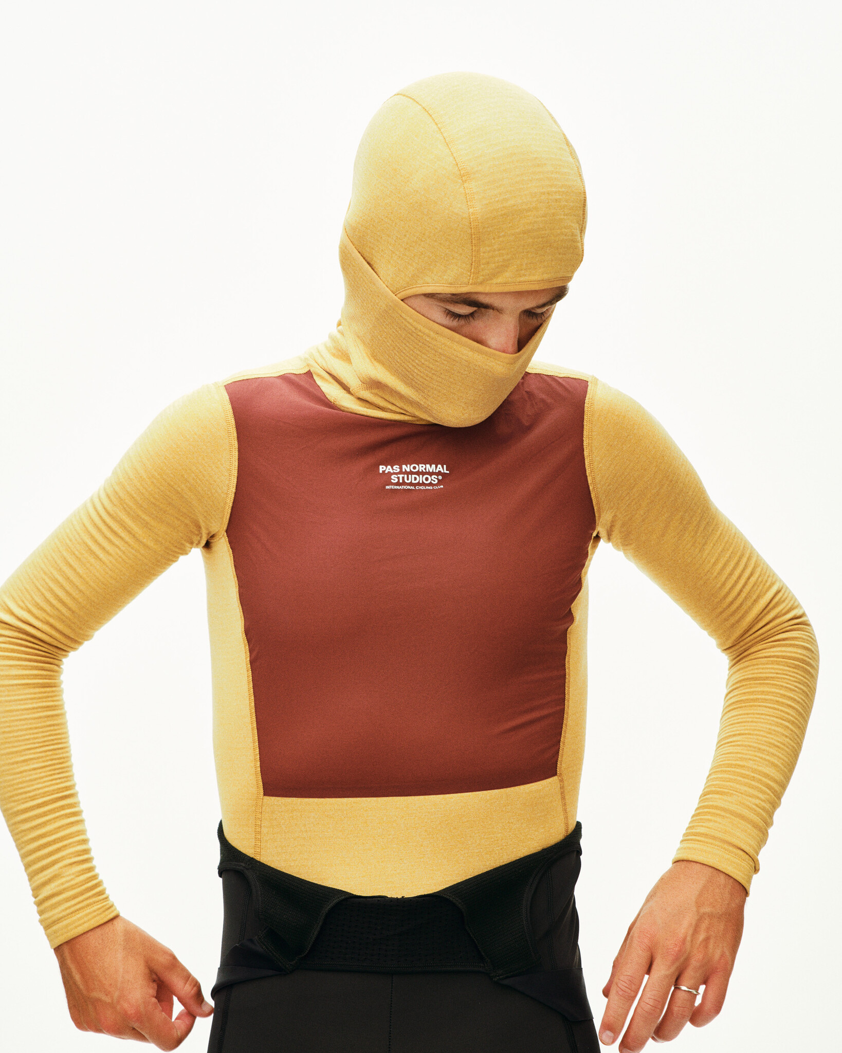 Pas Normal Studios Thermal Hooded Windproof Baselayer - Camel