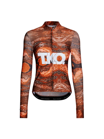 Pas Normal Studios T.K.O. Mechanism Thermal Woven Long Sleeve Jersey - T.K.O. Red