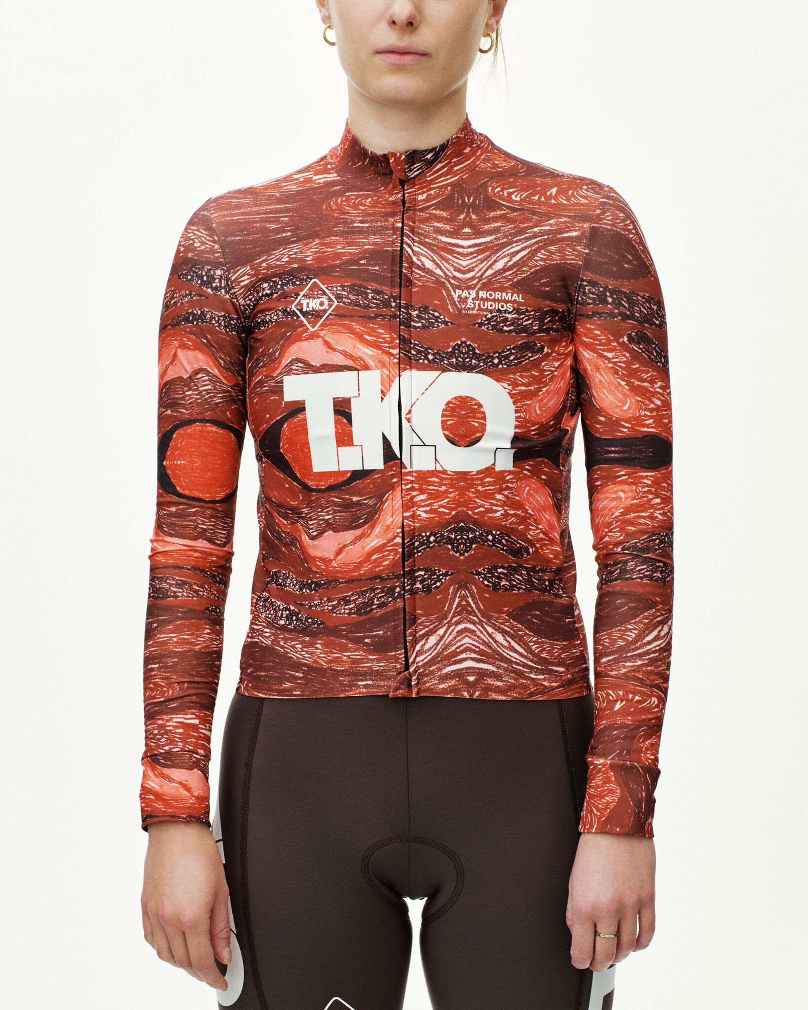 Pas Normal Studios T.K.O. Mechanism Thermal Woven Long Sleeve Jersey - T.K.O. Red