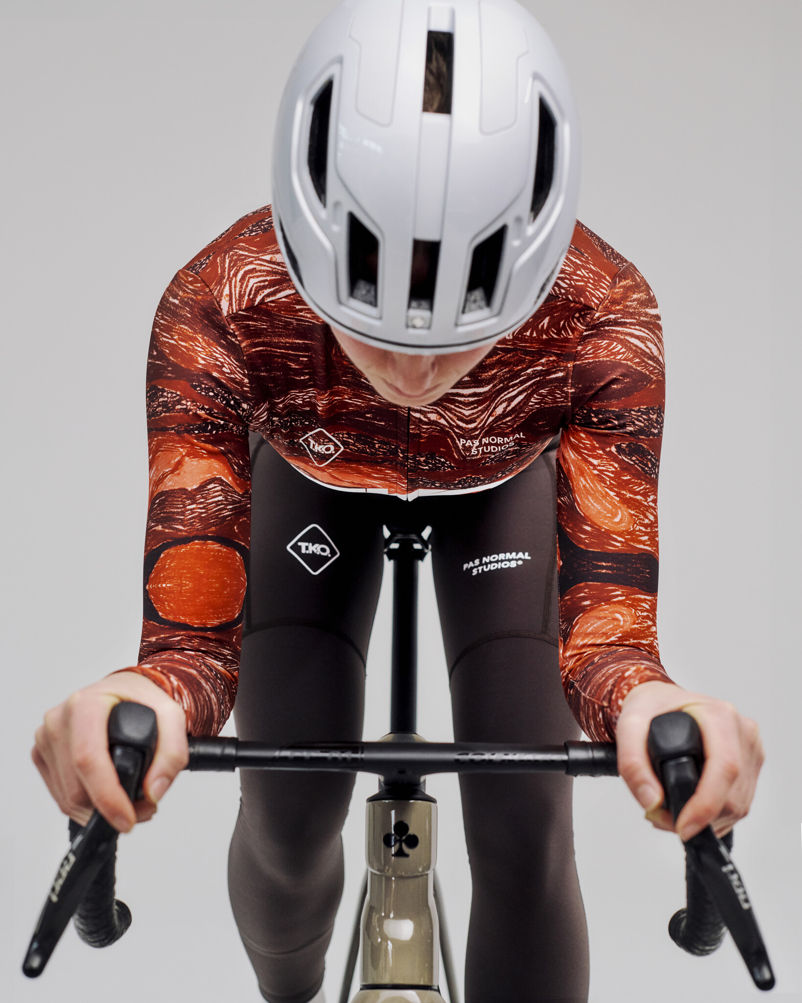 Pas Normal Studios T.K.O. Mechanism Thermal Woven Long Sleeve Jersey - T.K.O. Red