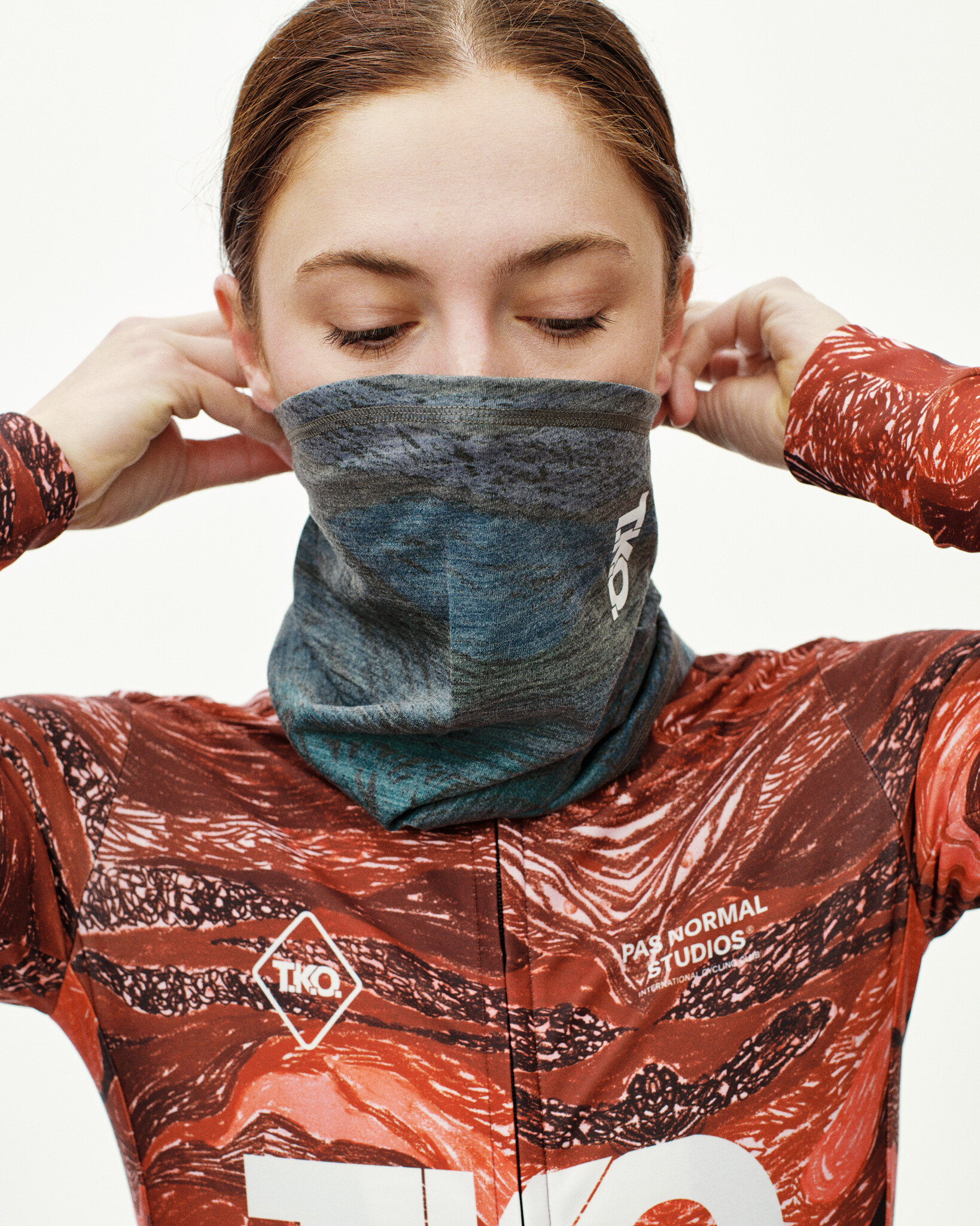 Pas Normal Studios T.K.O. Mechanism Thermal Woven Long Sleeve Jersey - T.K.O. Red