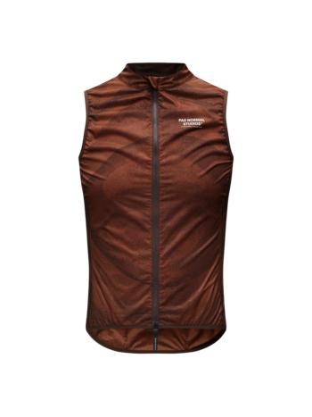 Pas Normal Studios Mechanism Stow Away Gilet - AOP Light brown