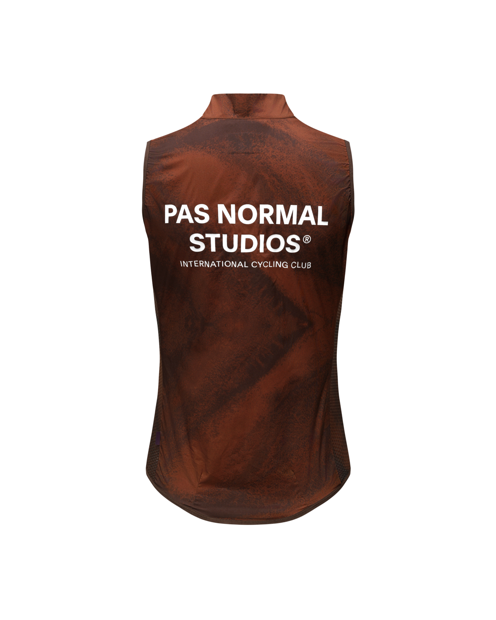 Pas Normal Studios Women's Mechanism Stow Away Gilet - AOP Light brown