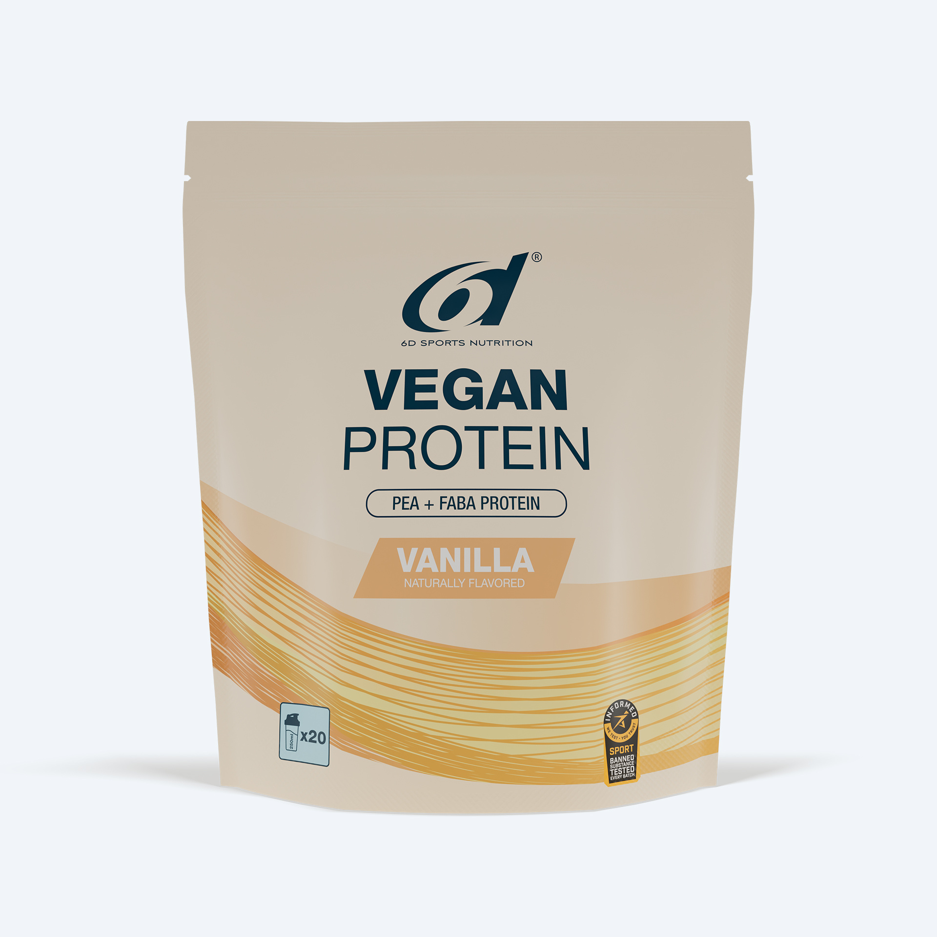 6D Sports Nutrition Vegan Shake - Vanilla 540g