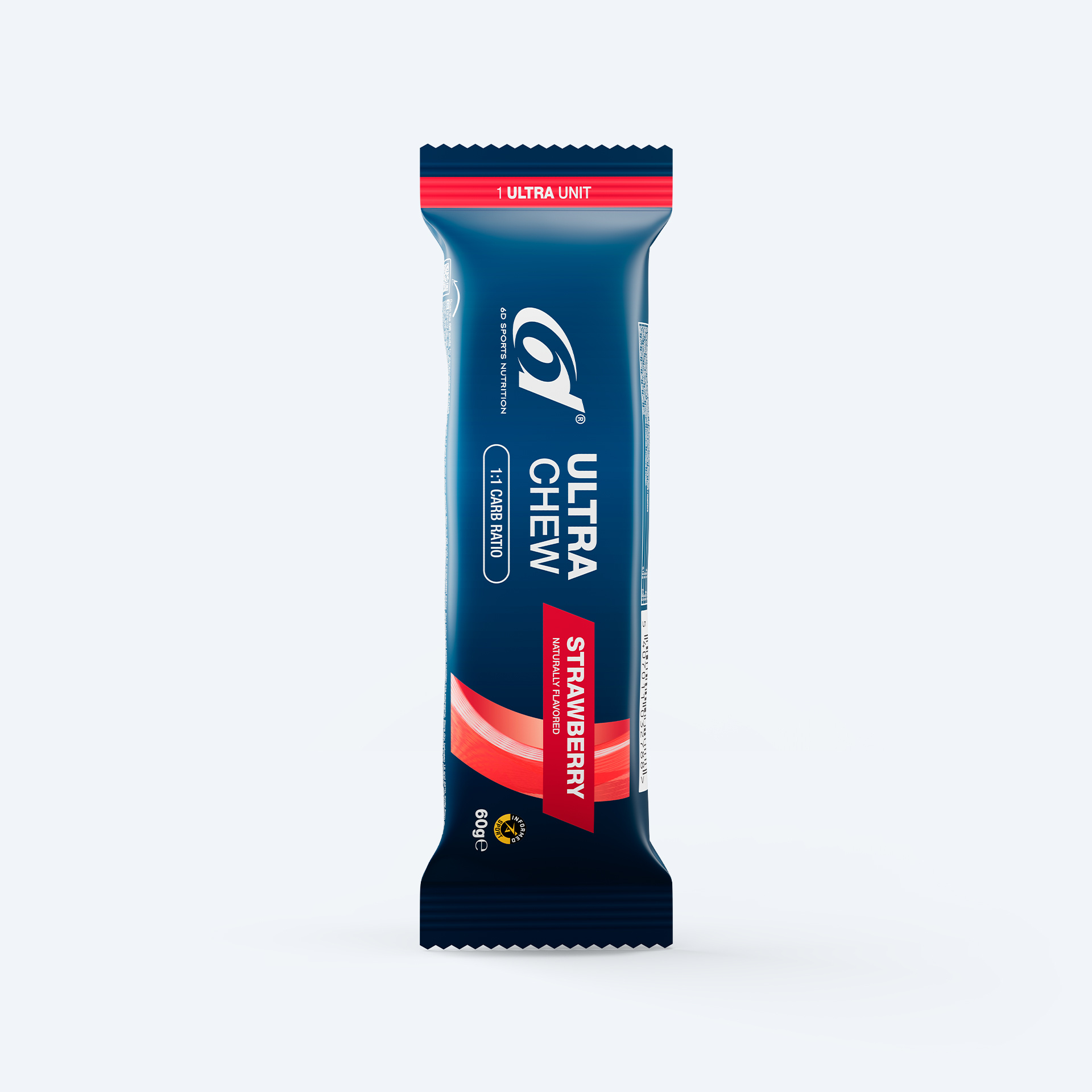 6D Sports Nutrition ULTRA Chew - Strawberry 6 x 60g