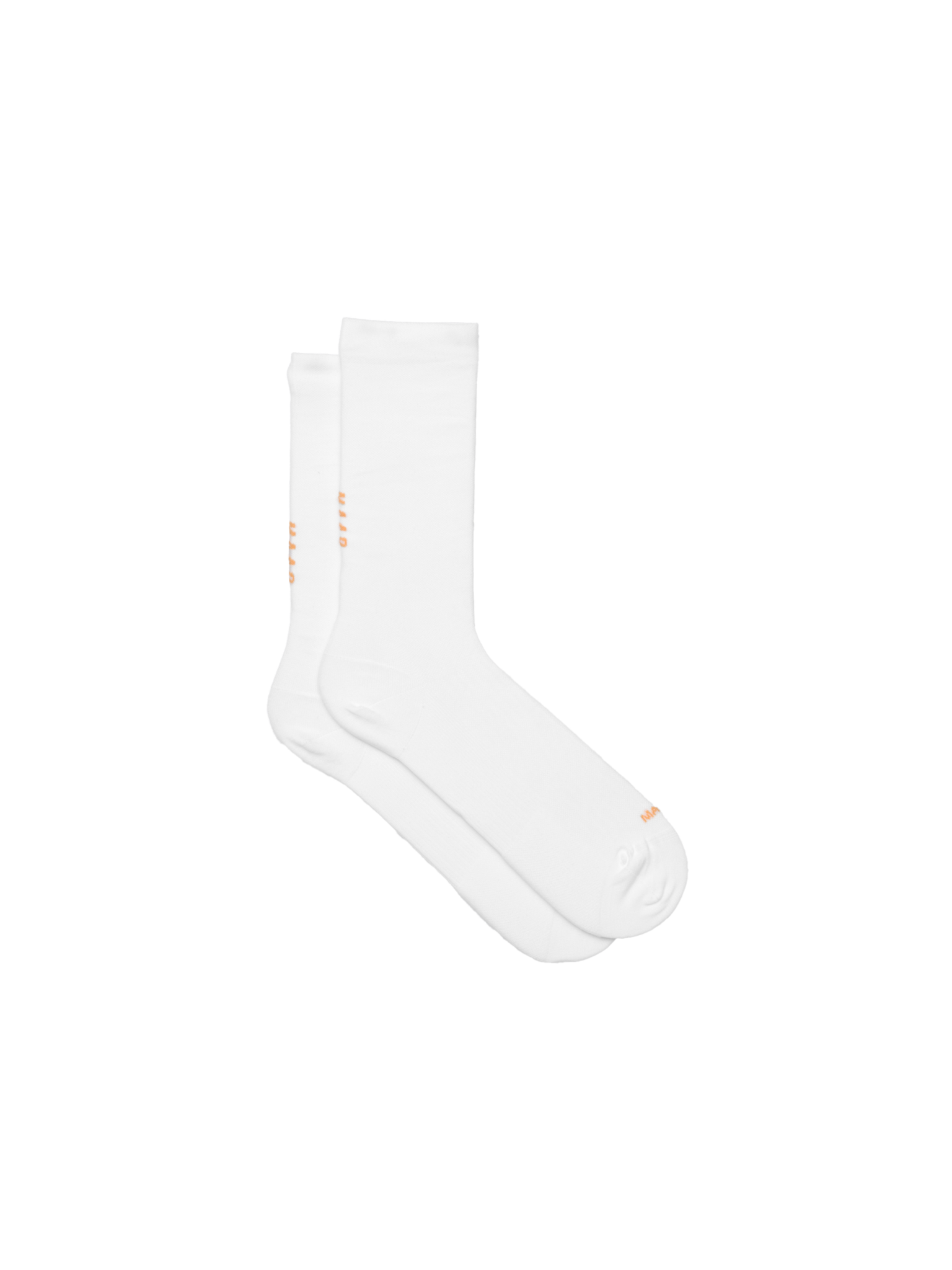MAAP Team Sock - Long - White/Faded Fluoro Orange
