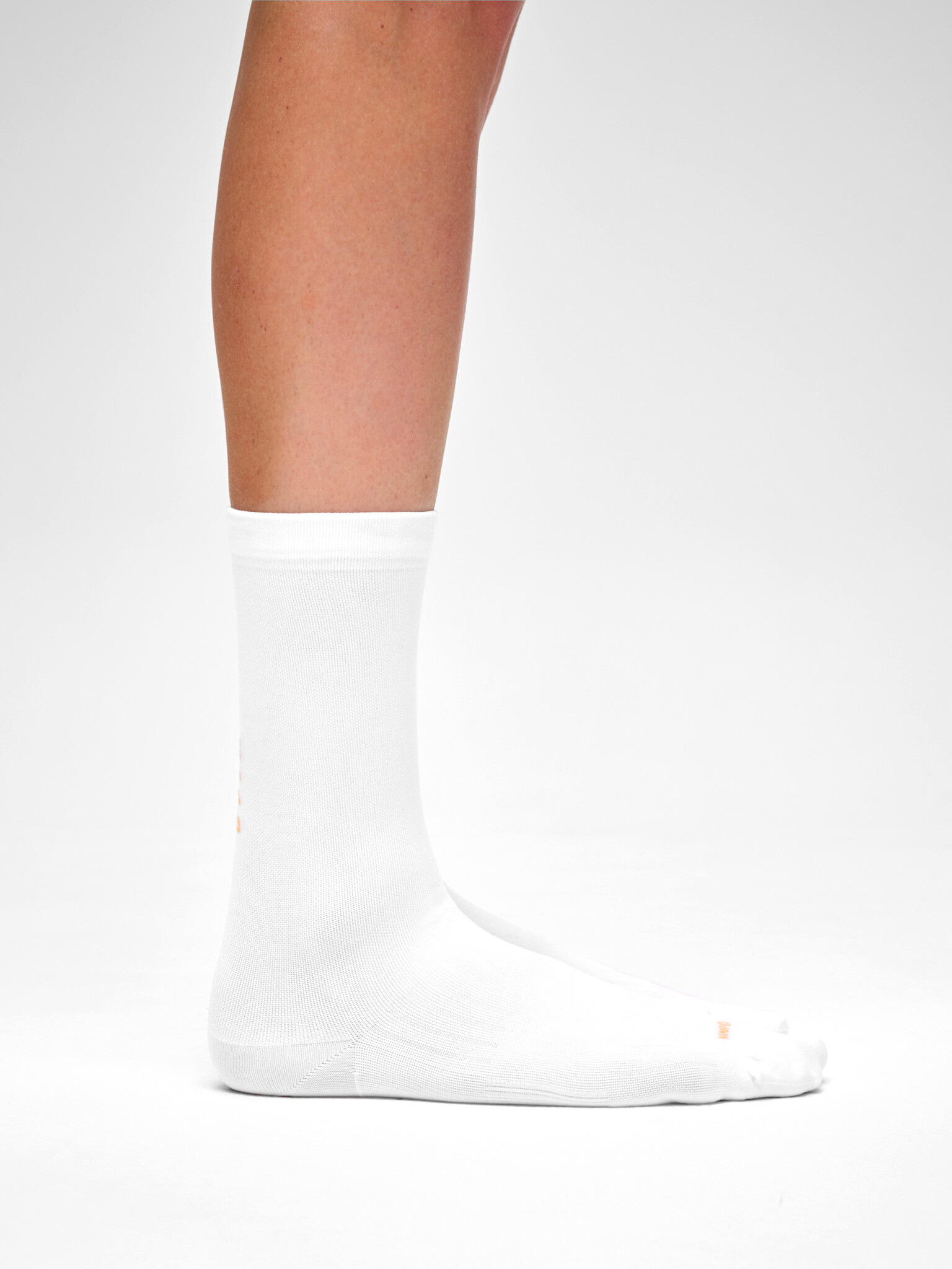 MAAP Team Sock - Long - White/Faded Fluoro Orange