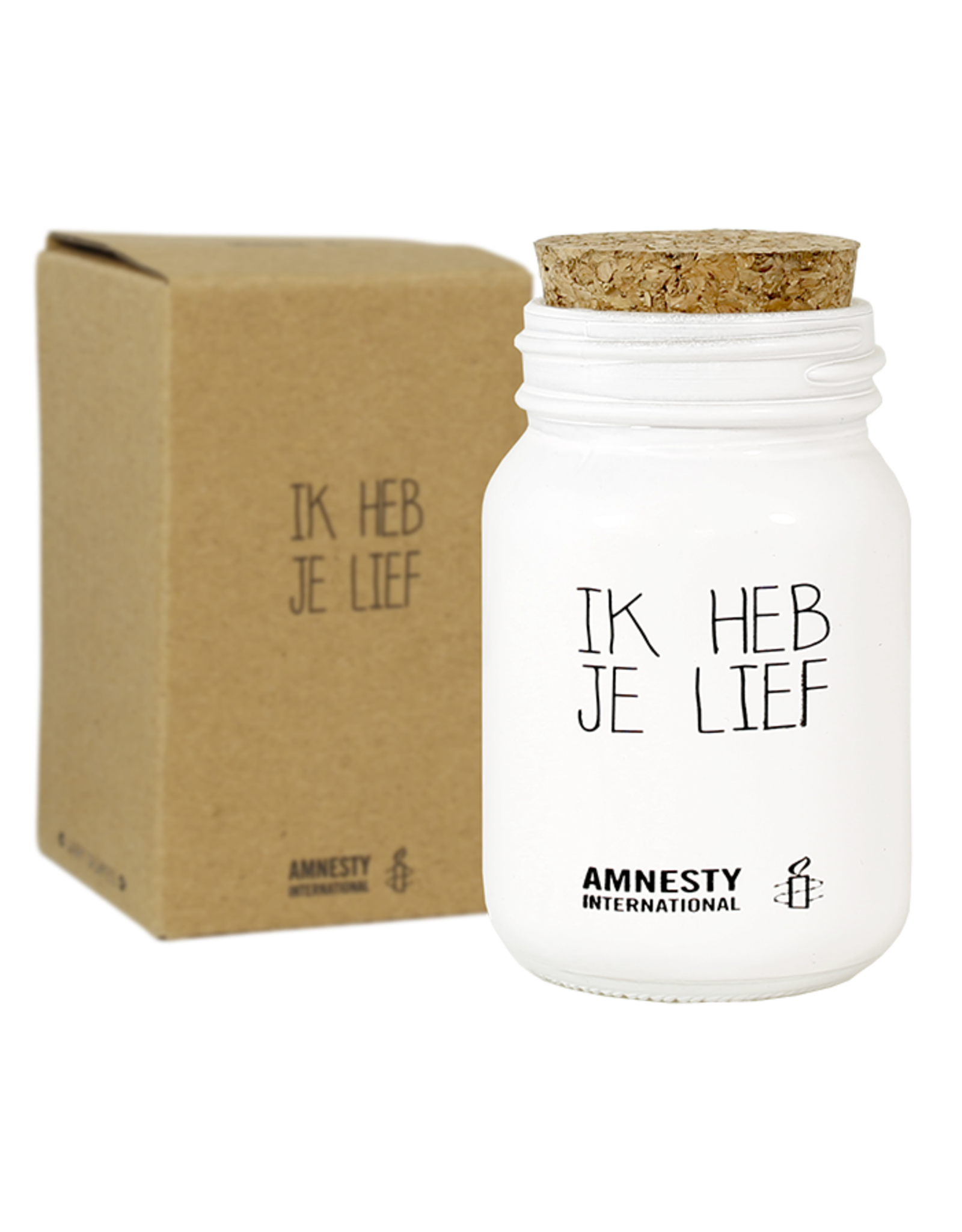 My flame Lifestyle SOJAKAARS – IK HEB JE LIEF – GEUR: FRESH COTTON