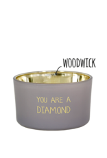 My flame Lifestyle SOJAKAARS MET HOUTEN LONT | YOU ARE A DIAMOND | GEUR : AMBER'S SECRET