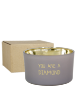 My flame Lifestyle SOJAKAARS MET HOUTEN LONT | YOU ARE A DIAMOND | GEUR : AMBER'S SECRET