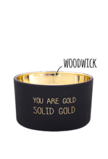 My flame Lifestyle SOJAKAARS MET HOUTEN LONT | YOU ARE GOLD | GEUR : WARM CASHMERE
